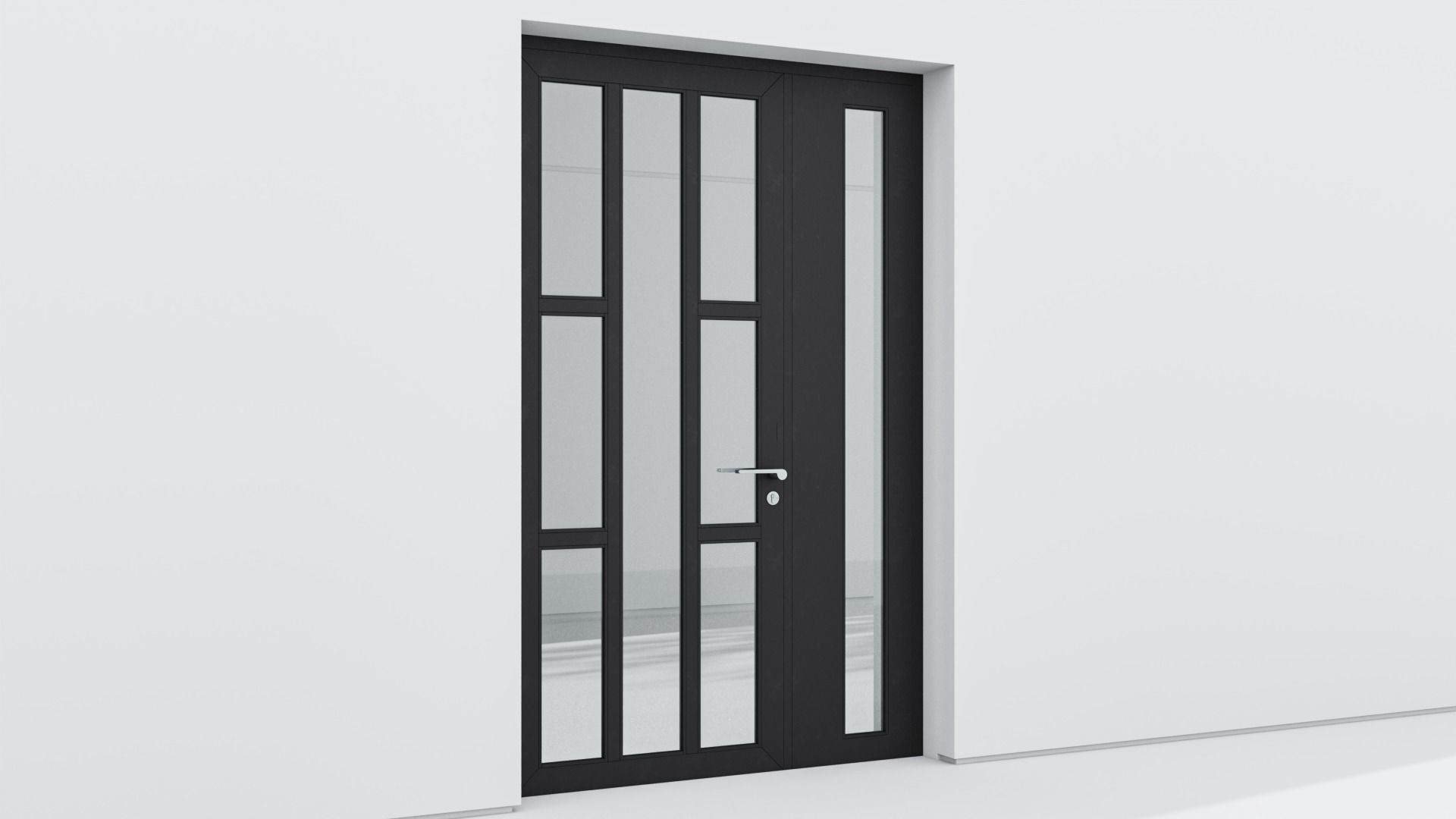 Aluminium door 201 3D model_3