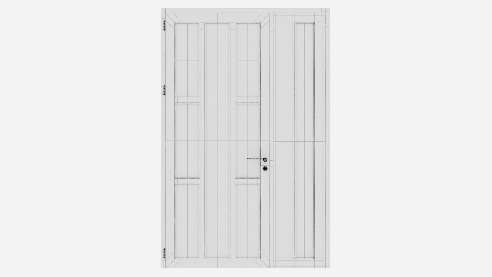 Aluminium door 201 3D model_5