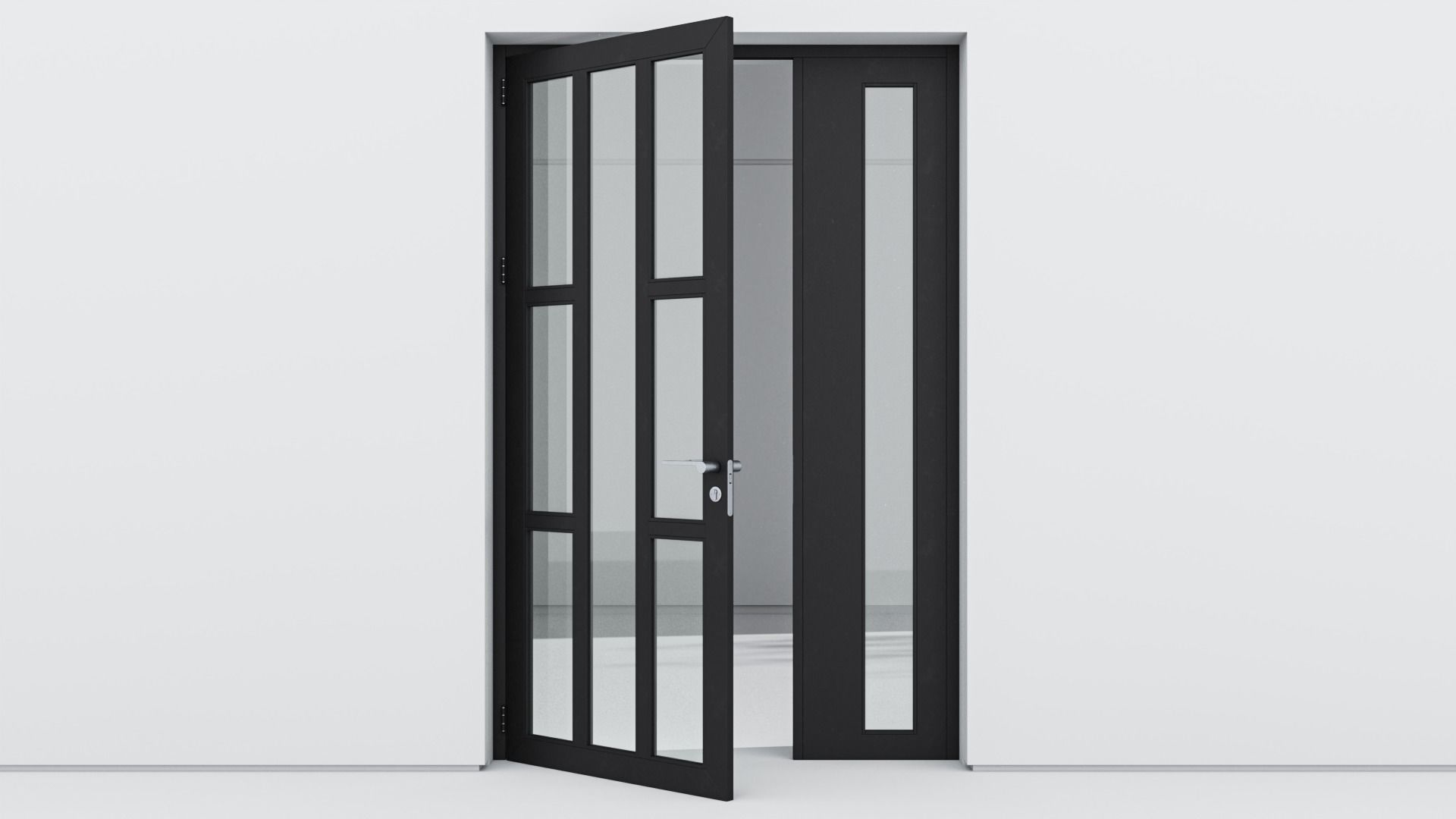 Aluminium door 201 3D model_1