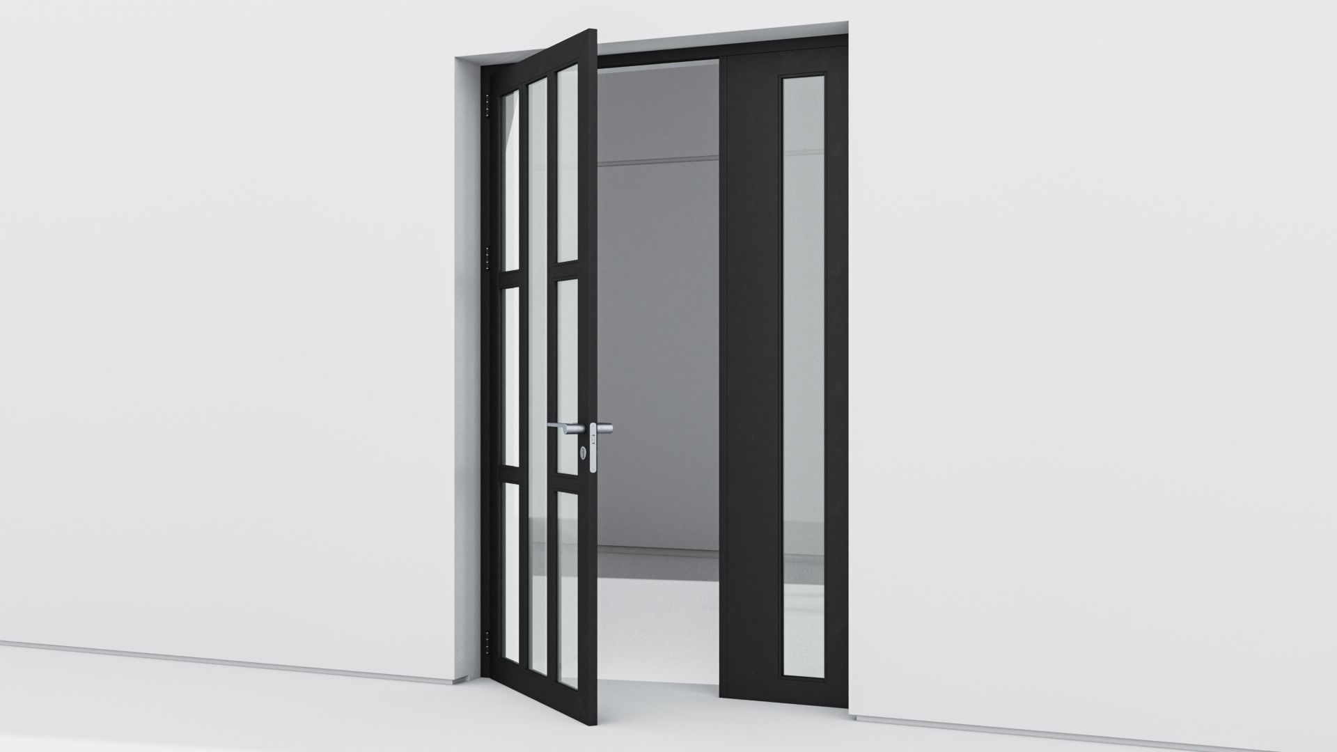 Aluminium door 201 3D model_2