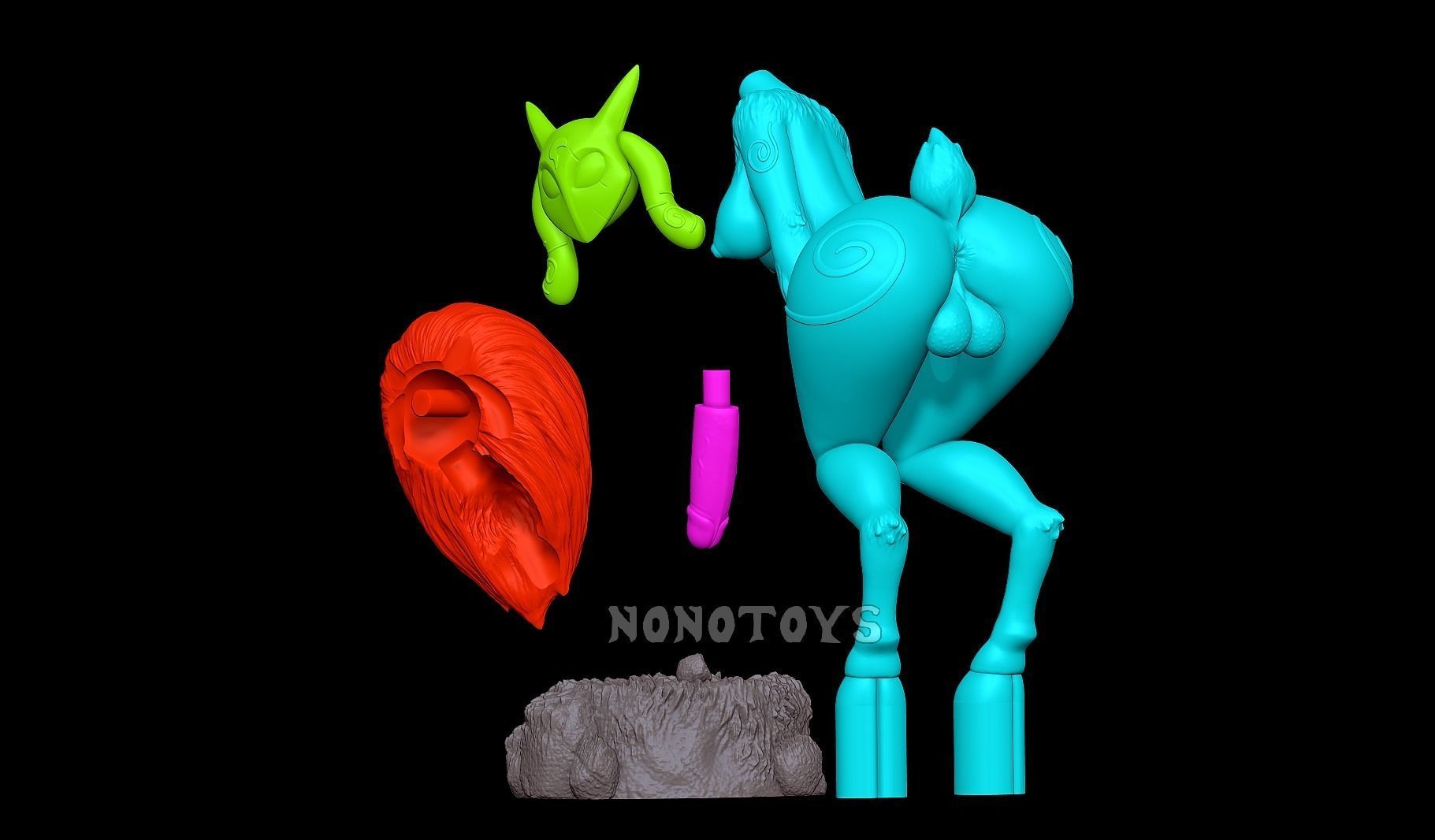 Futa Kindred - NSFW 3D print model_8