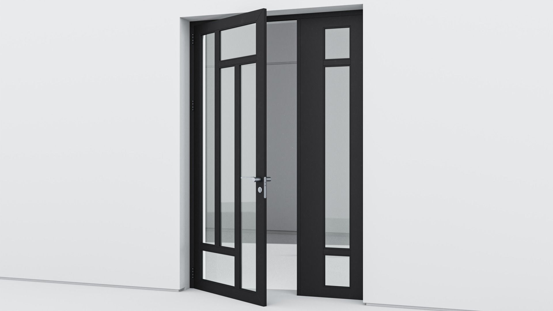 Aluminium door 203 3D model_2