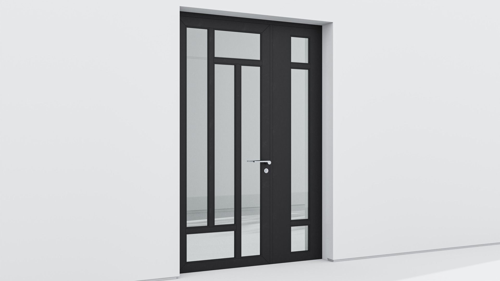 Aluminium door 203 3D model_3