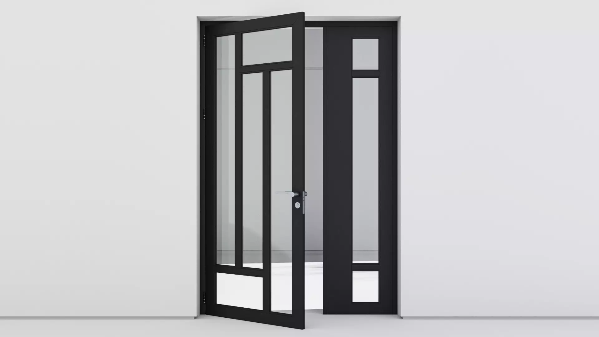 Aluminium door 203 3D model_0