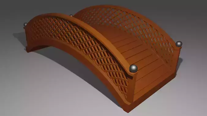 COOL WOOD BRIGE MAKE BY MR DELIGHT Low-poly 3D model