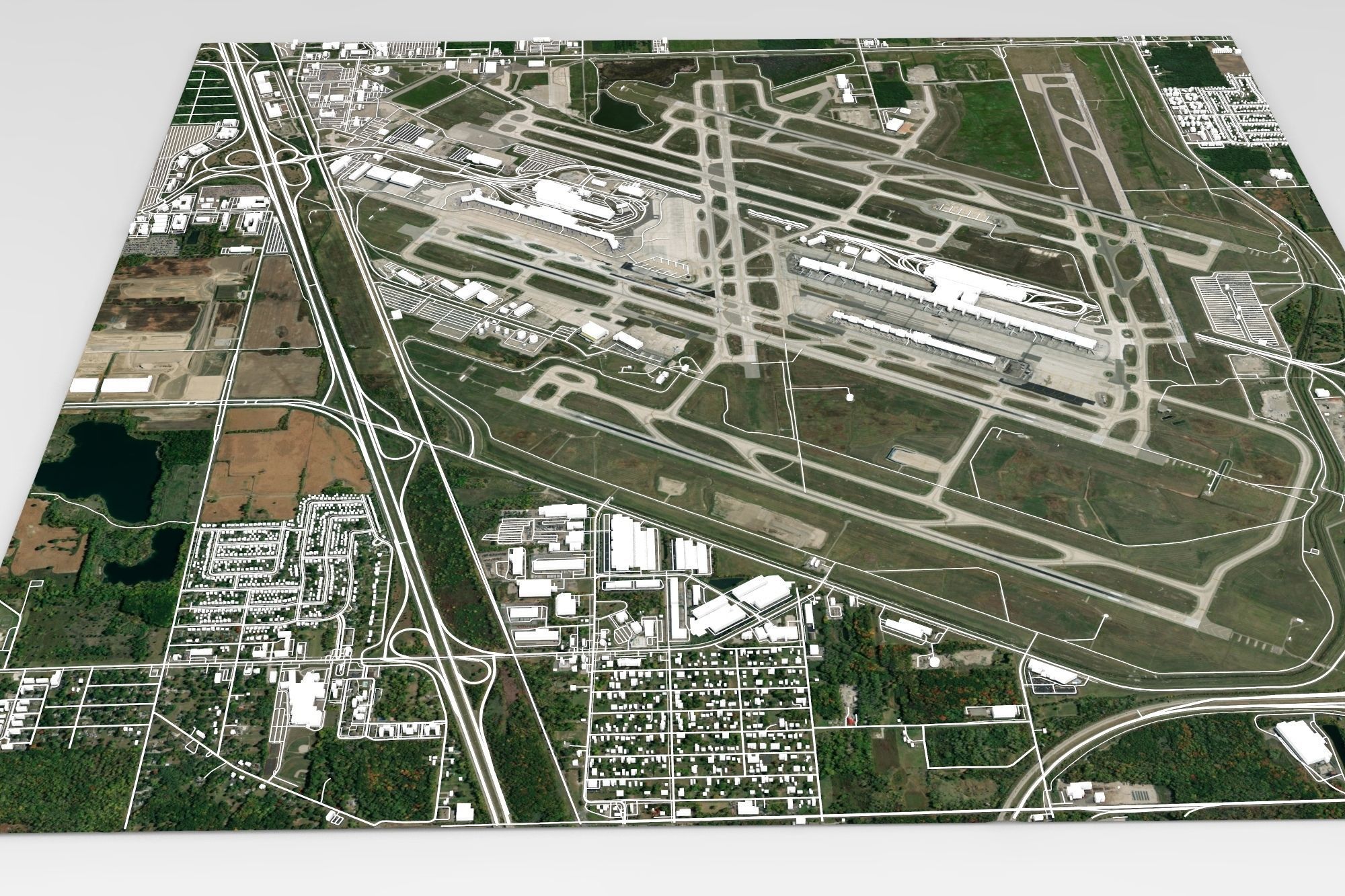 Detroit Metropolitan Airport 3D model_3