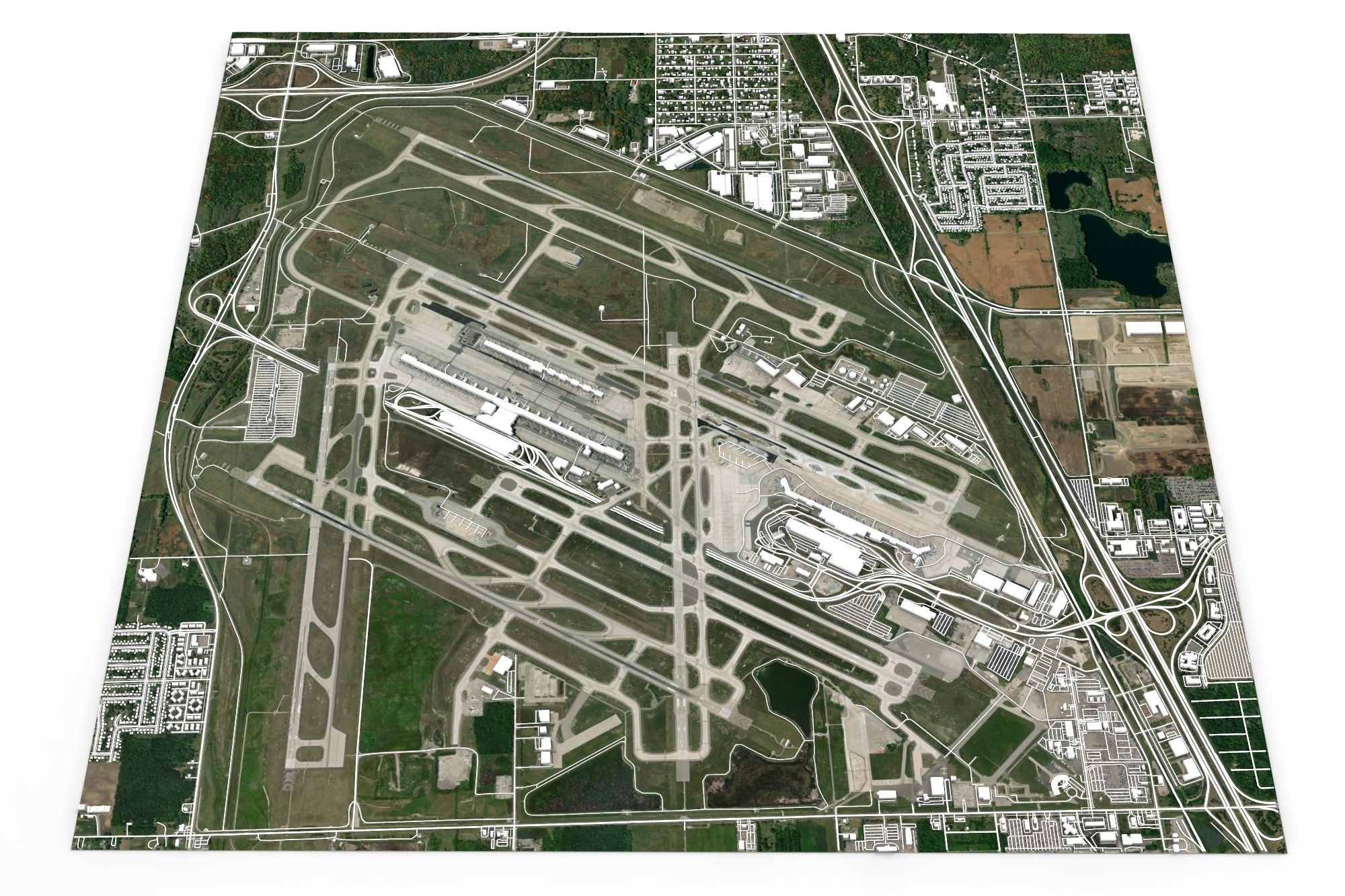 Detroit Metropolitan Airport 3D model_4