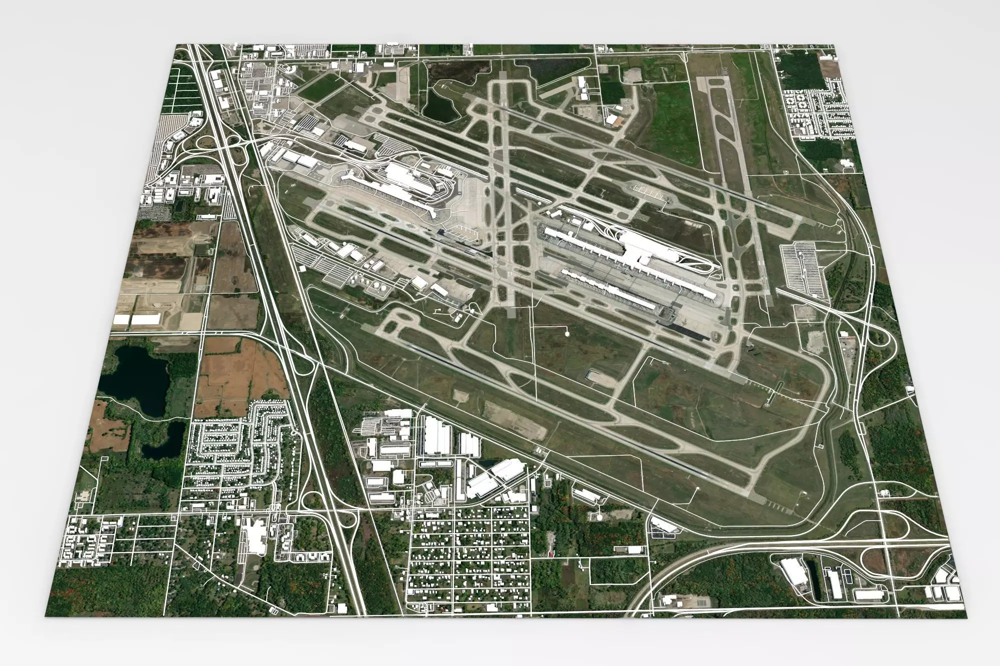 Detroit Metropolitan Airport 3D model_0