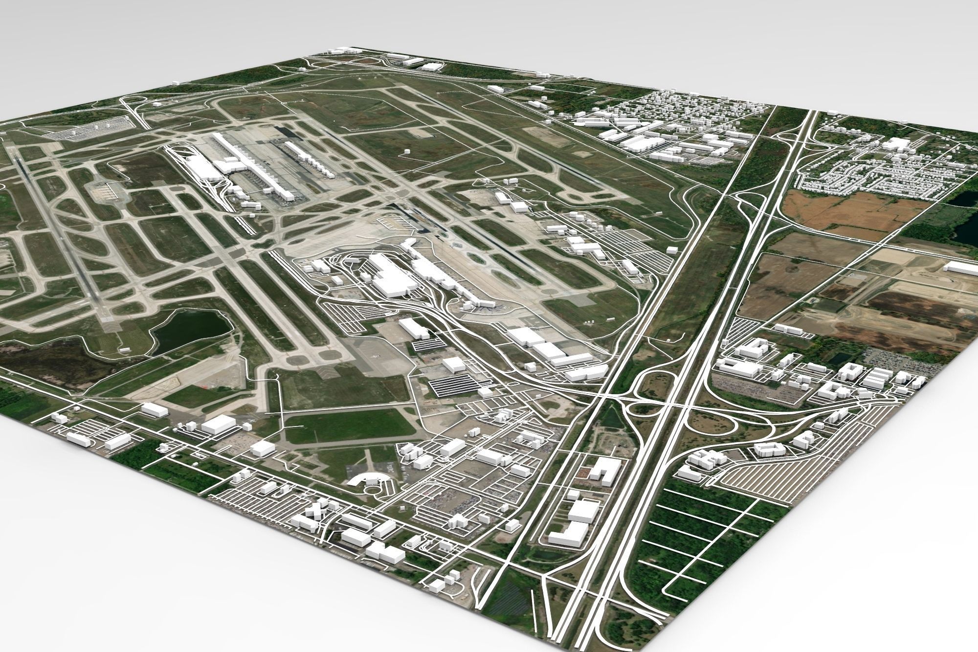 Detroit Metropolitan Airport 3D model_2