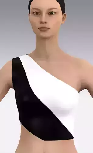 blouse black and white color