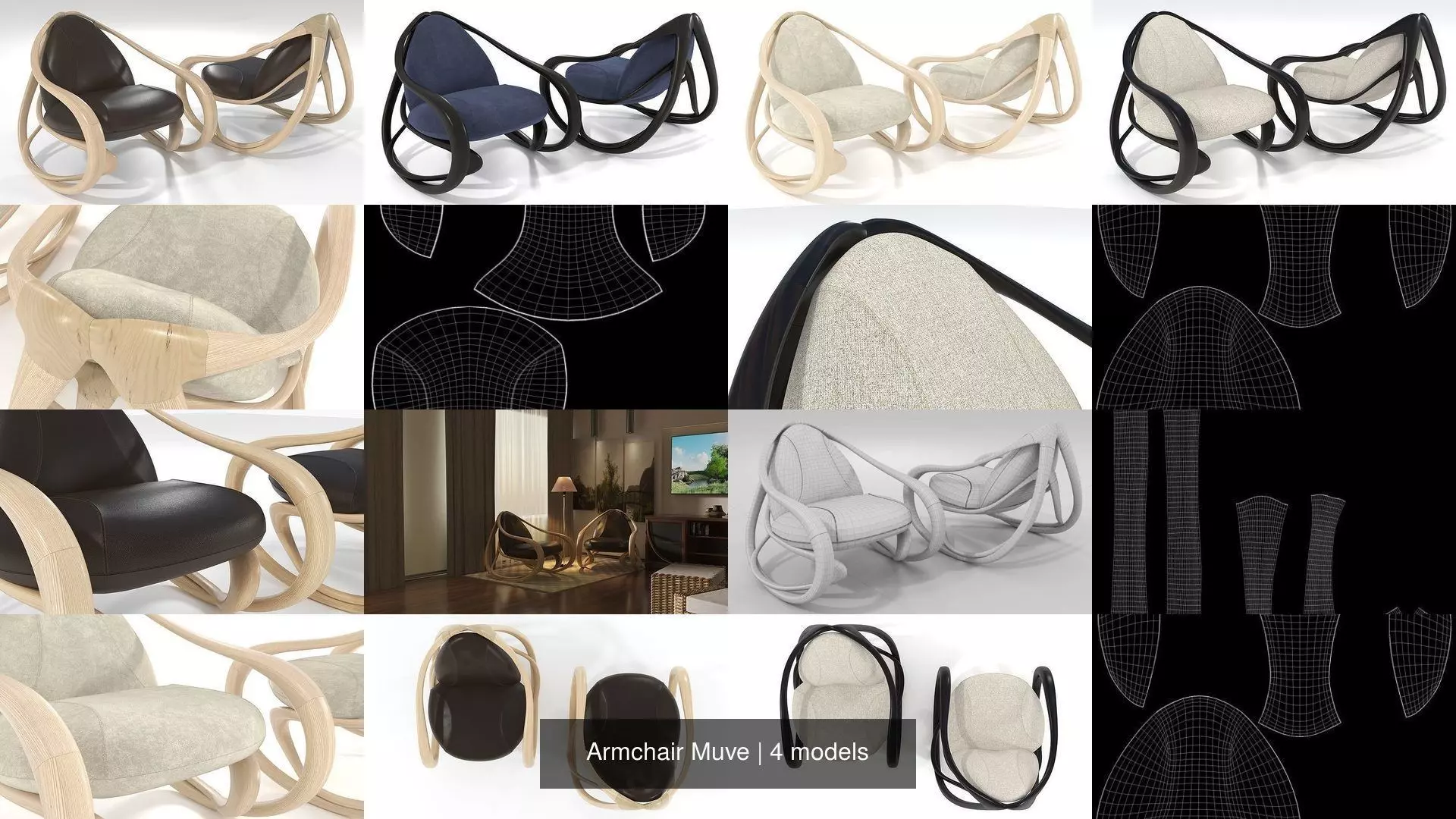 Armchair Muve 3D Model Collection_0