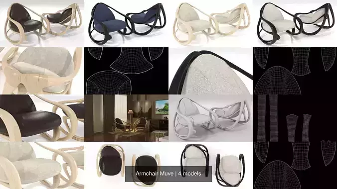 Armchair Muve 3D Model Collection
