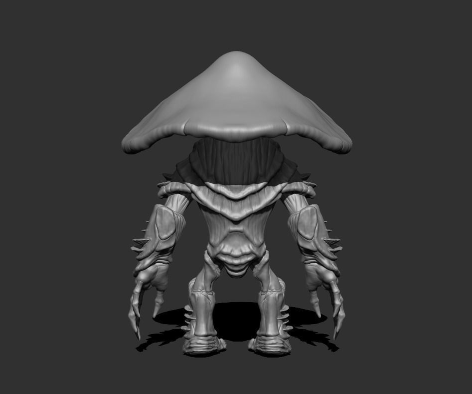Mushroom Man Low-poly 3D model_10