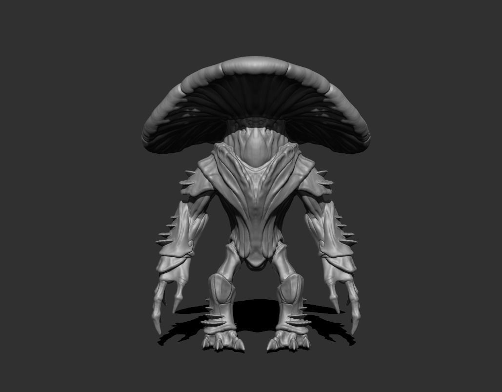 Mushroom Man Low-poly 3D model_8