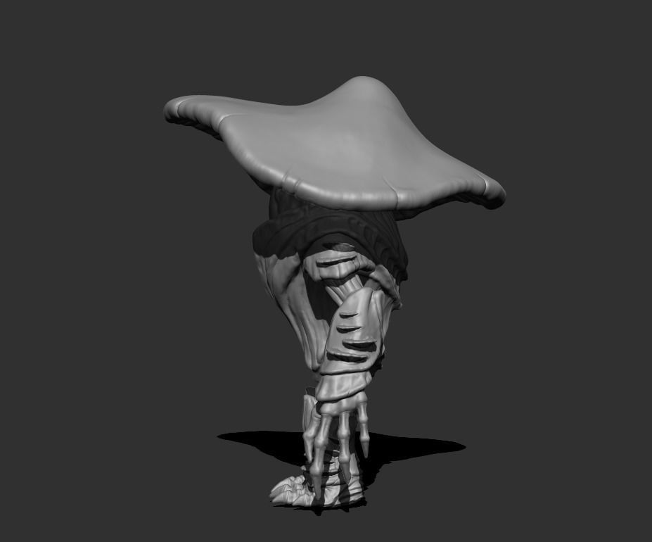 Mushroom Man Low-poly 3D model_9