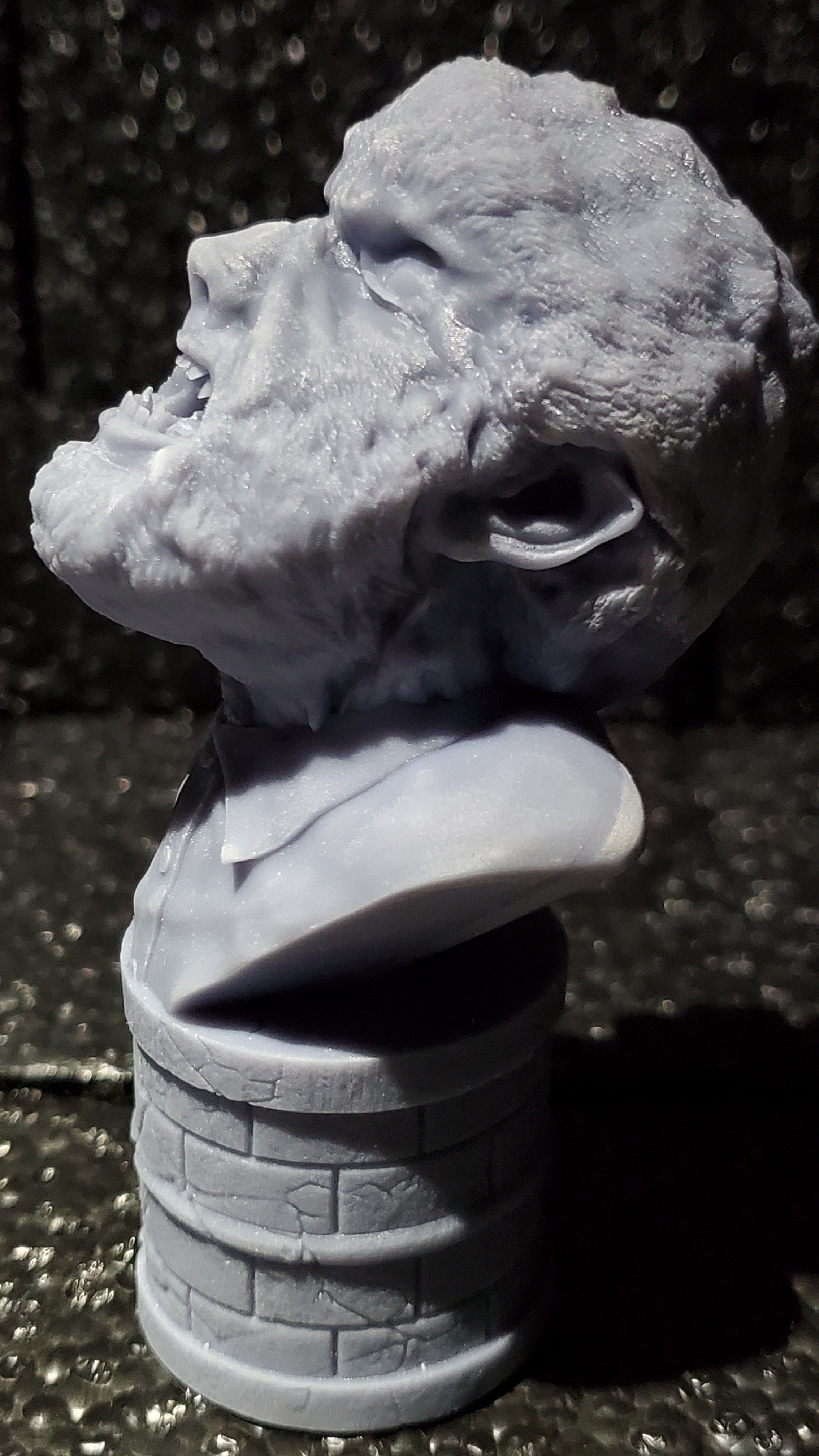 The Wolfman - 3D print model werewolf bust 3D print model_5