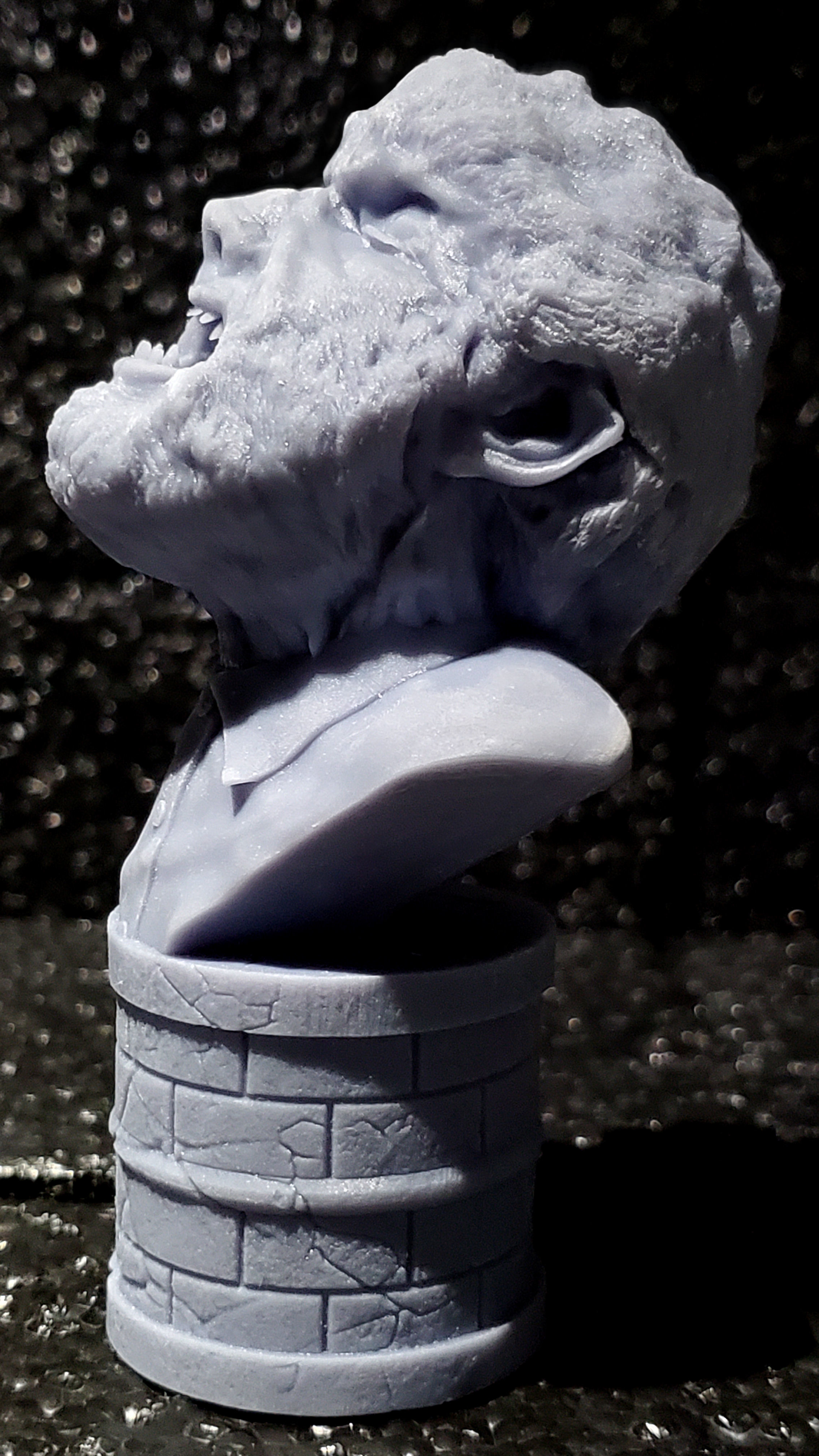 The Wolfman - 3D print model werewolf bust 3D print model_3