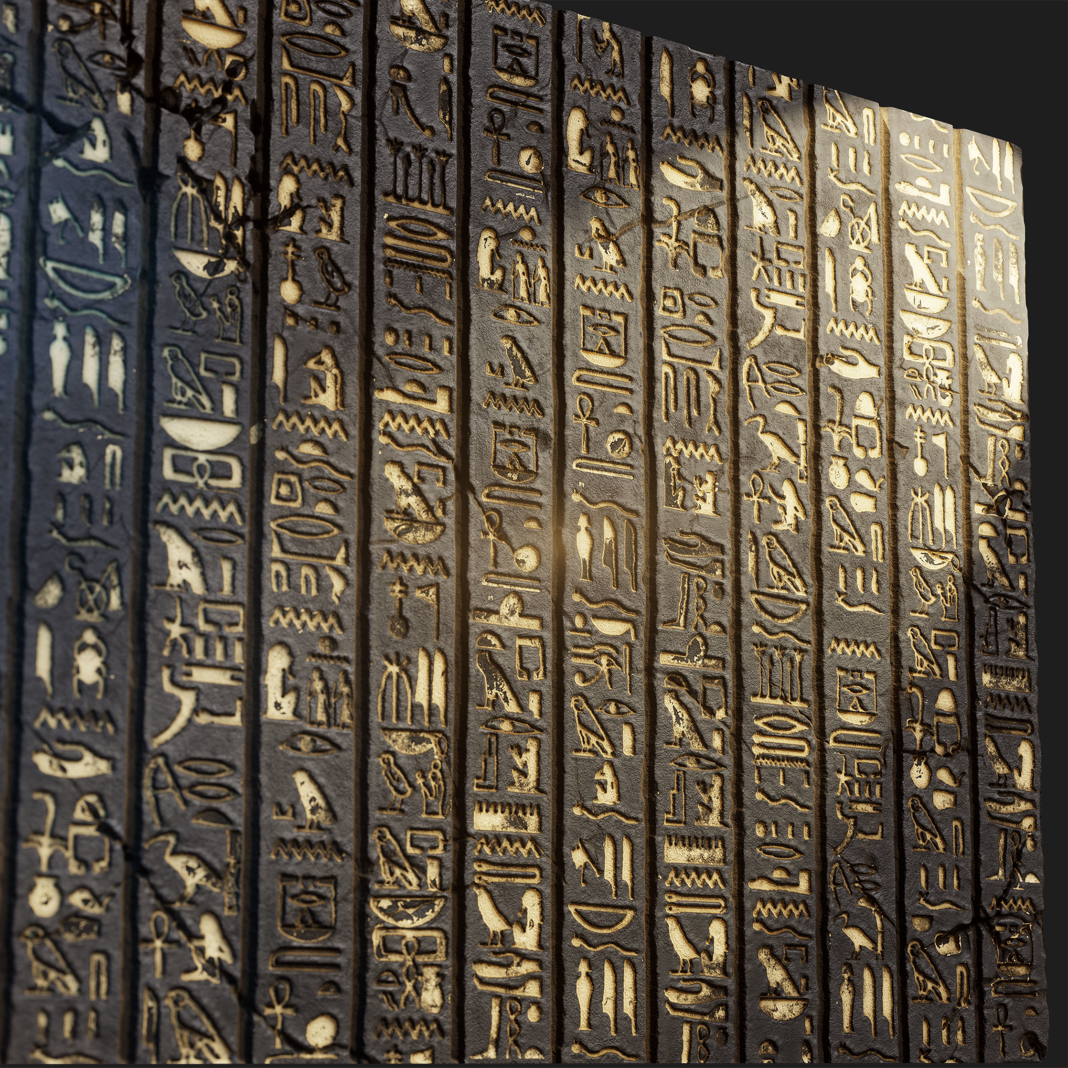 132 Egyptian Hieroglyphic RollBrush And Alpha 3D model_4