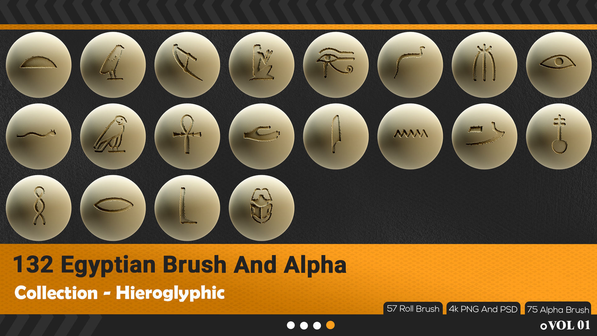 132 Egyptian Hieroglyphic RollBrush And Alpha 3D model_3