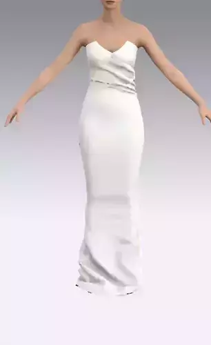 dress drape look heart shape  neckline look