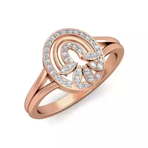 Women Diamond ring 3dm stl render detail