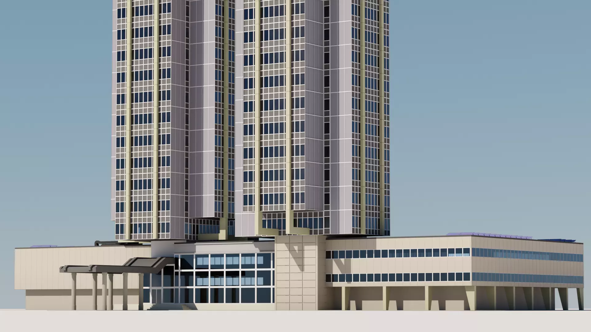 Eastern European Building 004 Low-poly 3D model_0