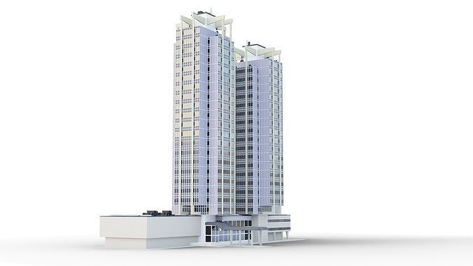 Eastern European Building 004 Low-poly 3D model 6