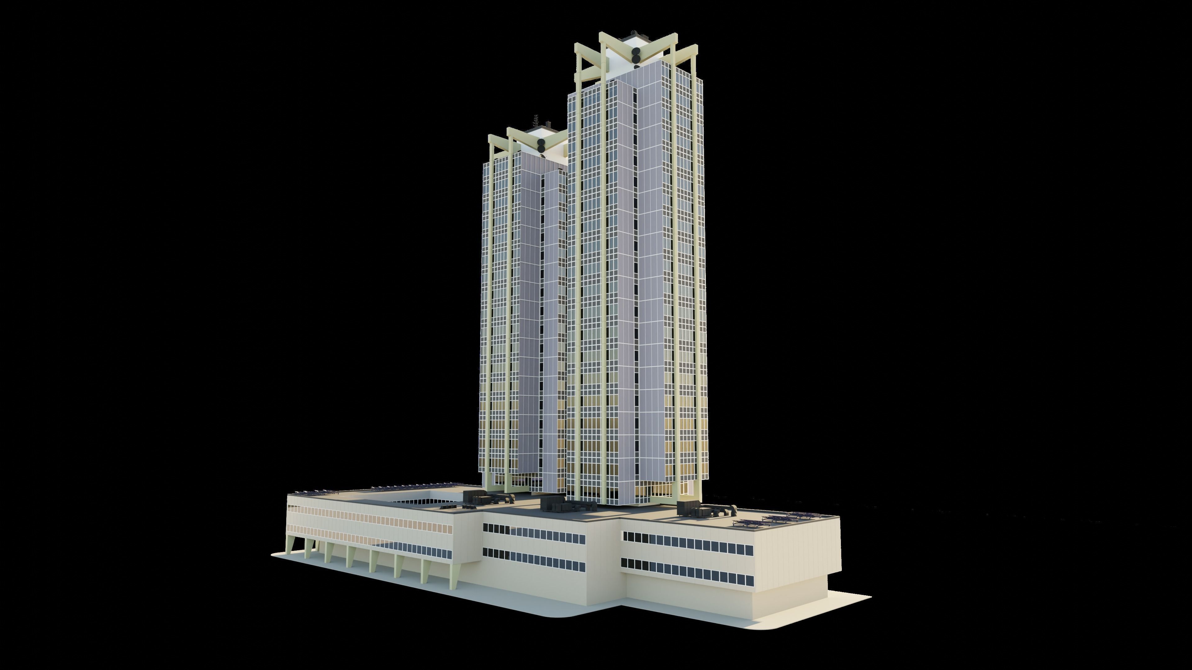 Eastern European Building 004 Low-poly 3D model_26