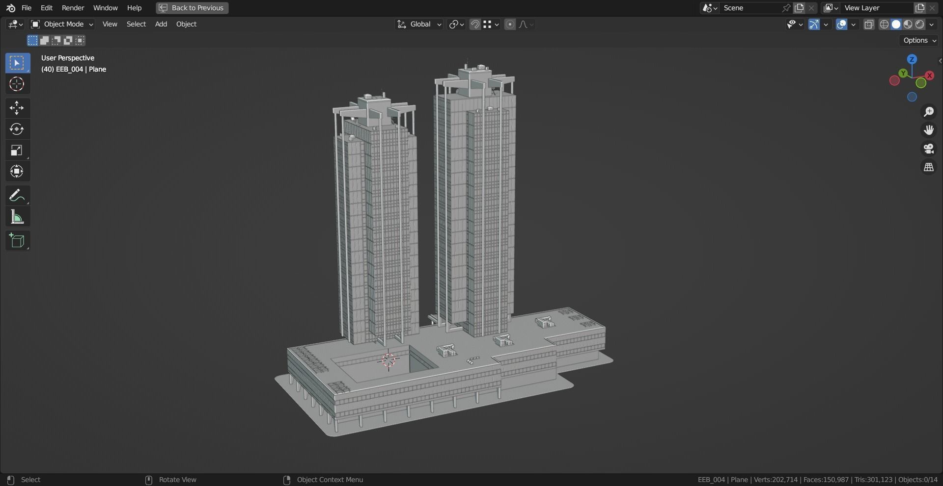 Eastern European Building 004 Low-poly 3D model_12