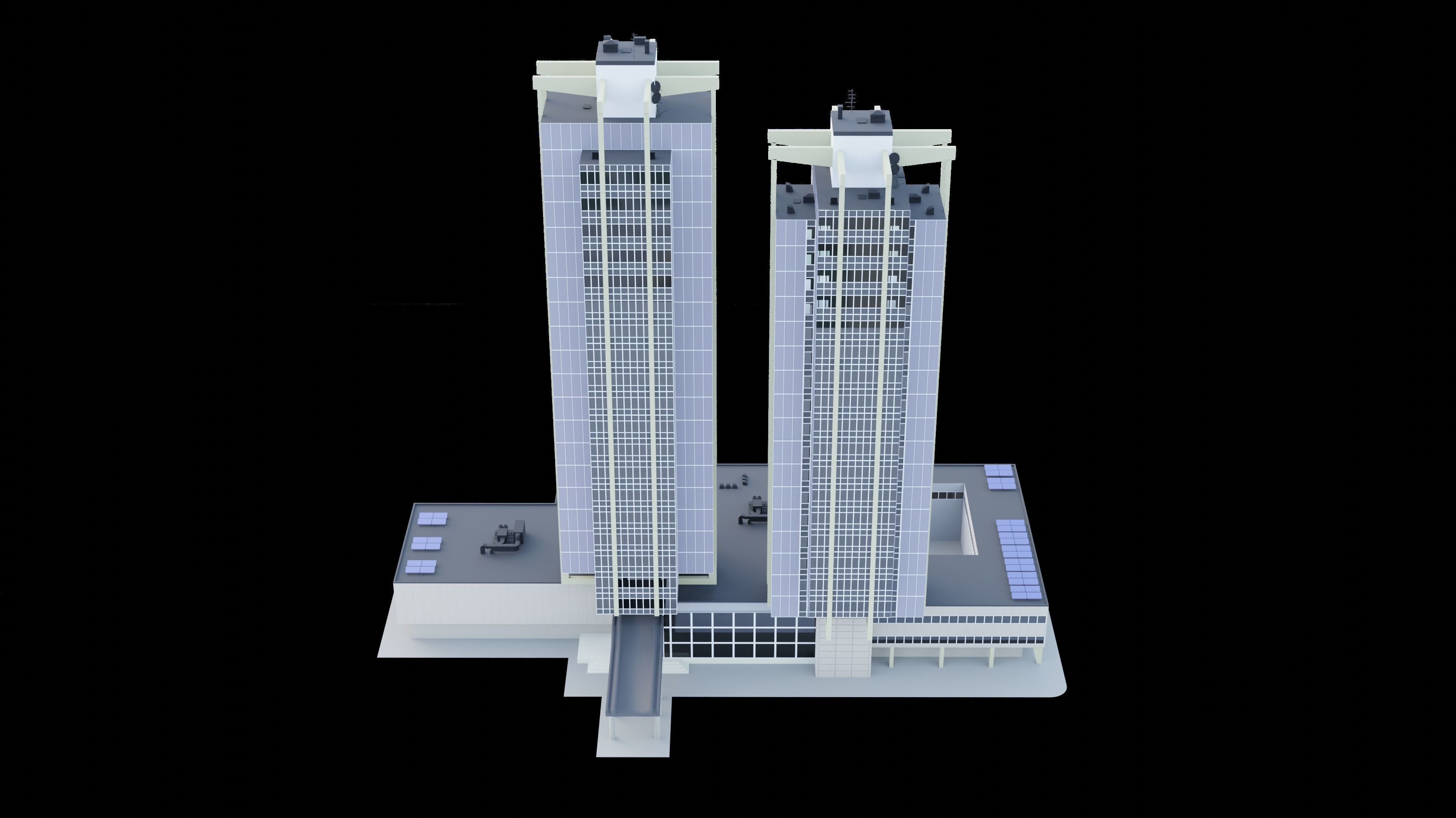 Eastern European Building 004 Low-poly 3D model_21