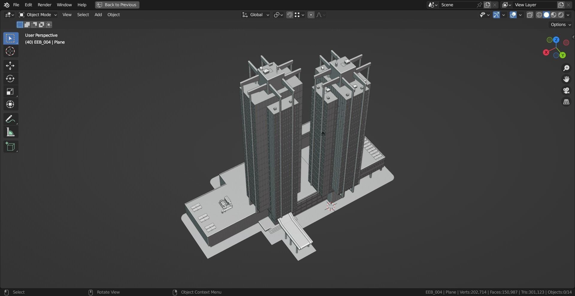 Eastern European Building 004 Low-poly 3D model_14