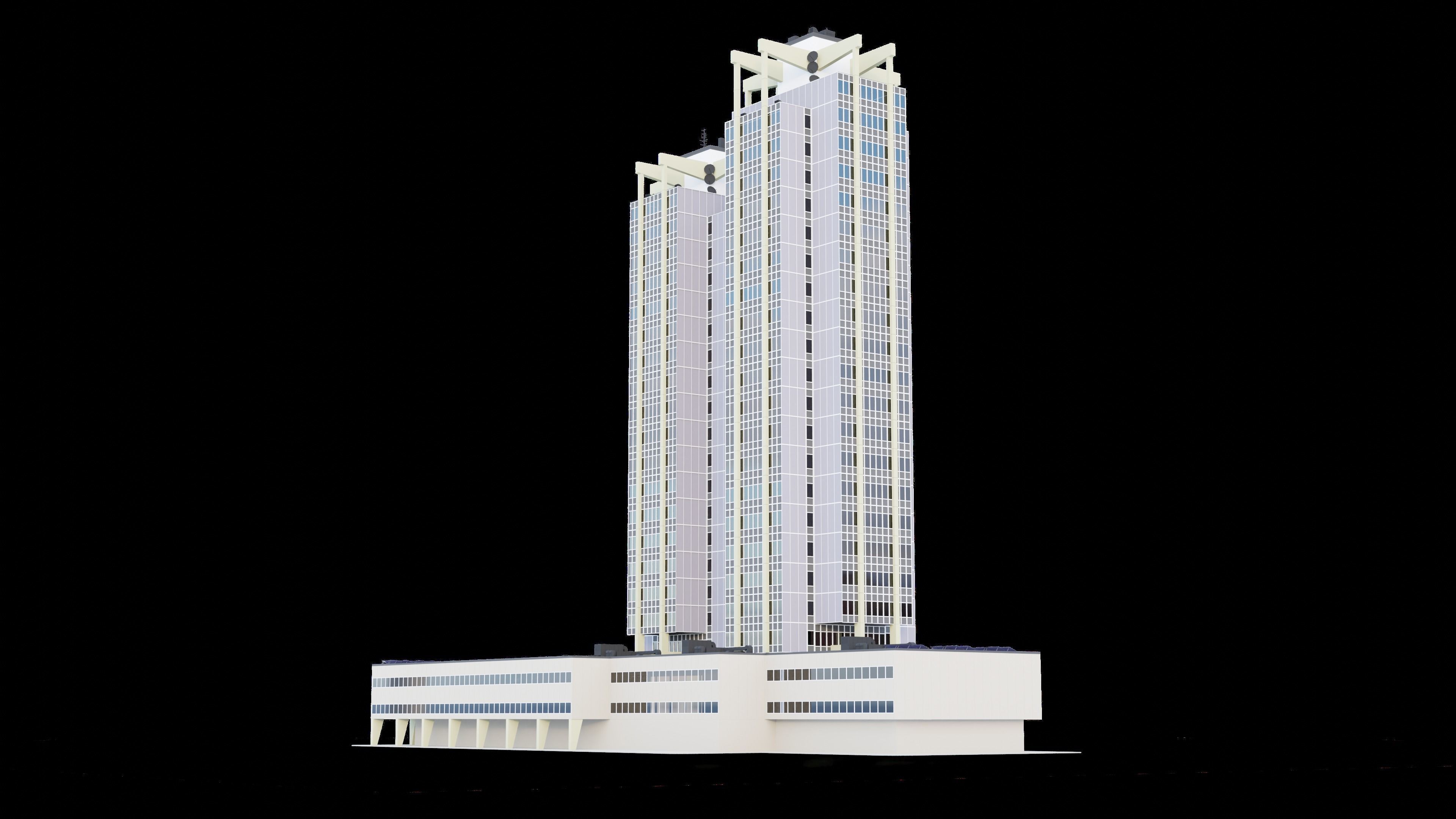 Eastern European Building 004 Low-poly 3D model_19