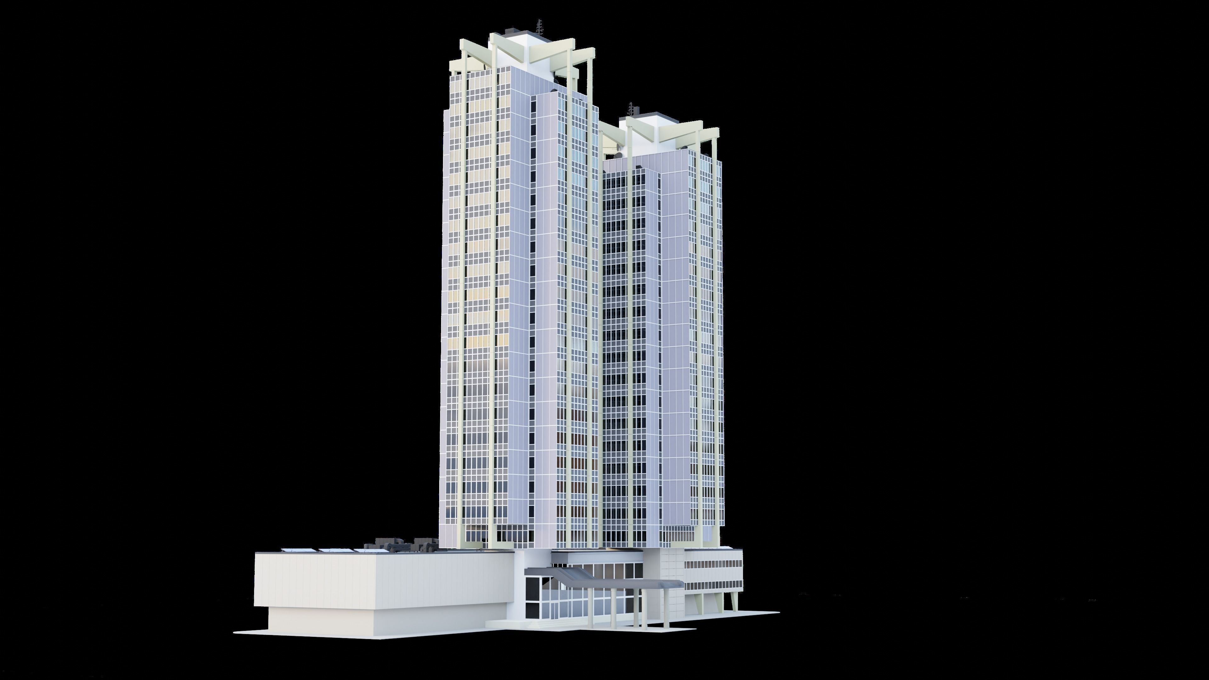 Eastern European Building 004 Low-poly 3D model_20