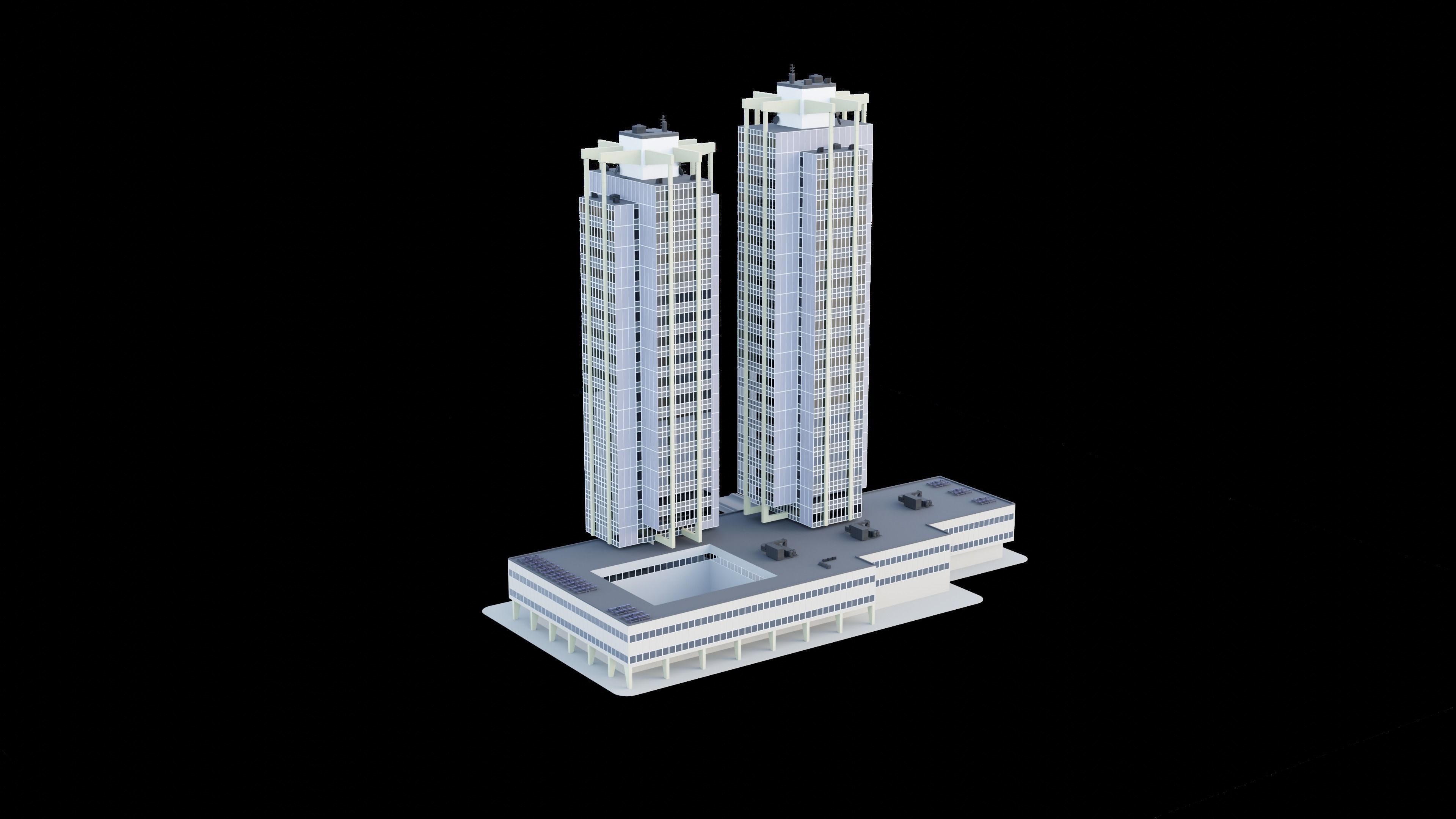 Eastern European Building 004 Low-poly 3D model_18