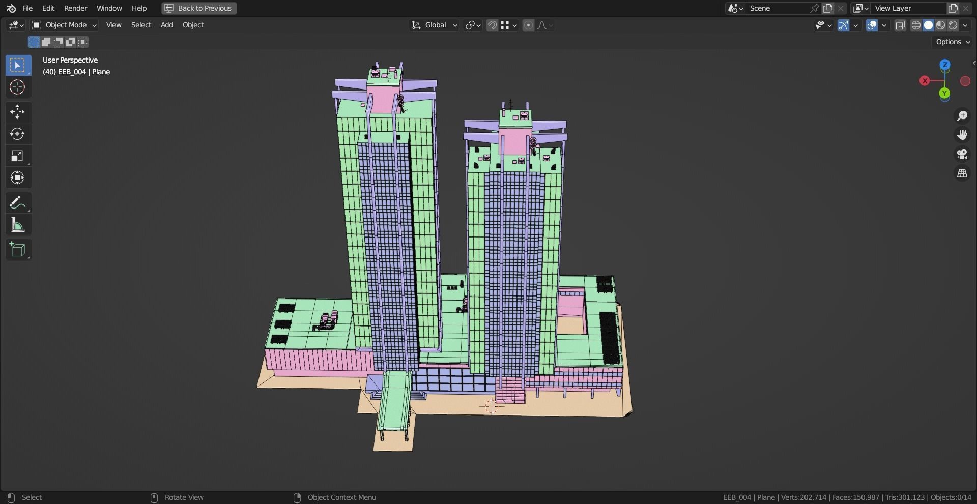Eastern European Building 004 Low-poly 3D model_15