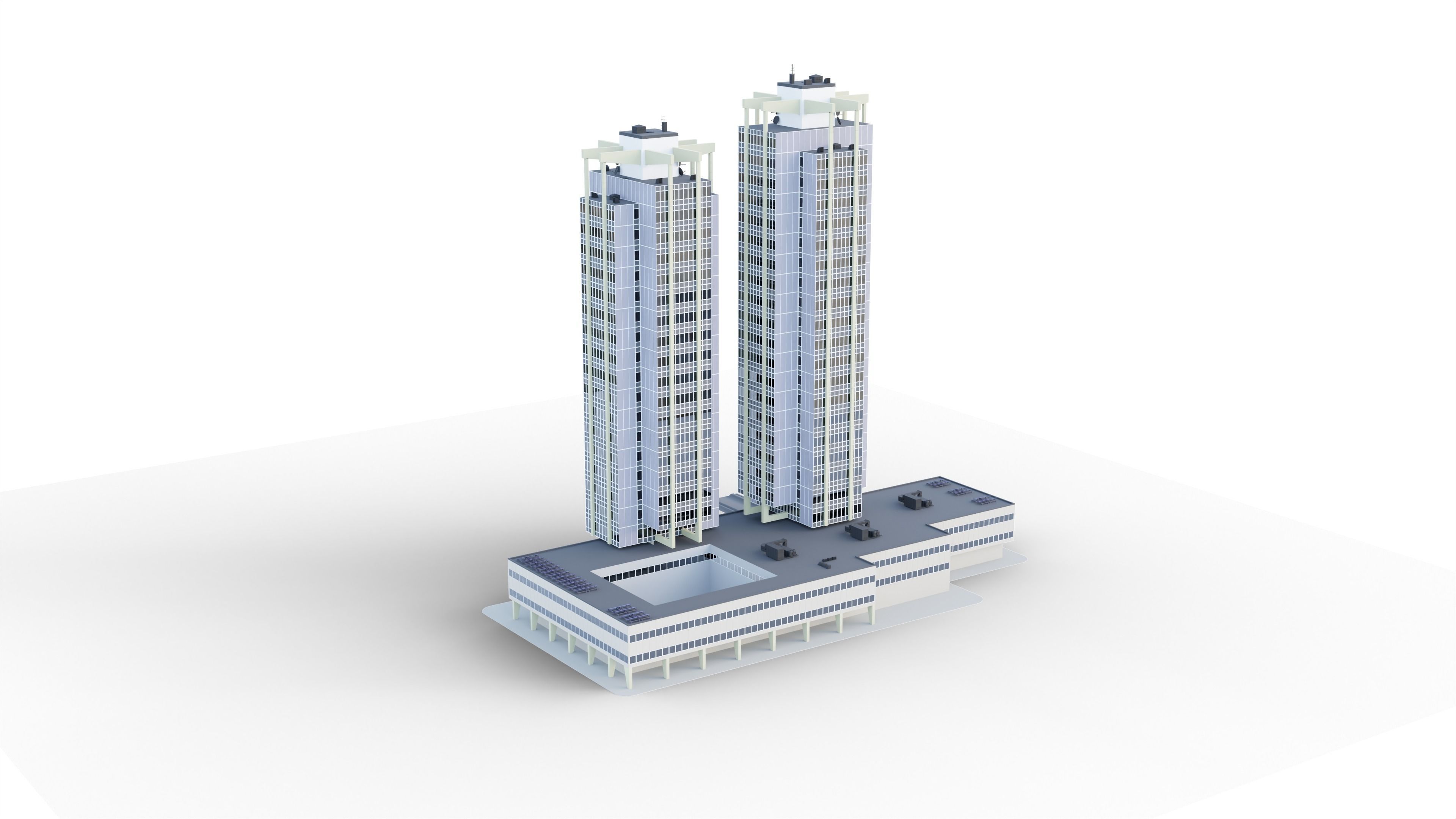 Eastern European Building 004 Low-poly 3D model_9