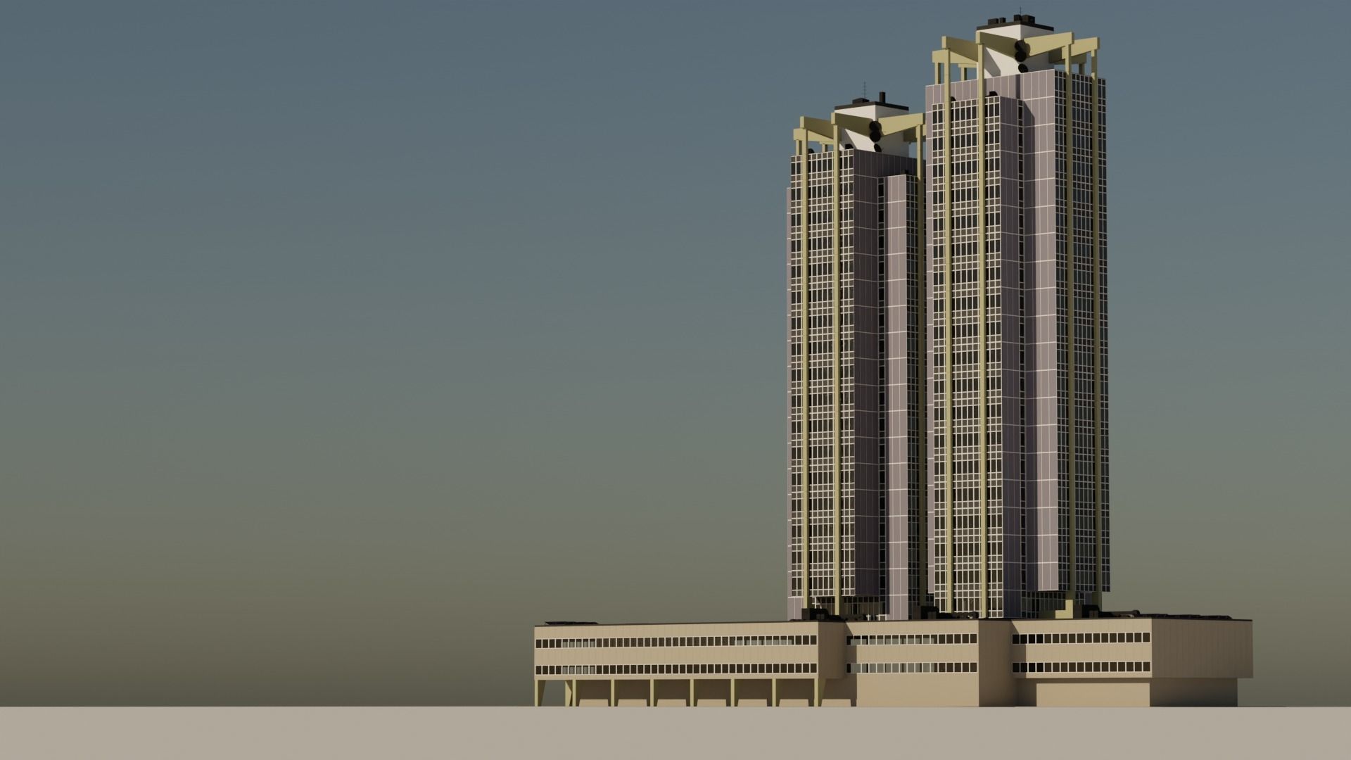 Eastern European Building 004 Low-poly 3D model_3