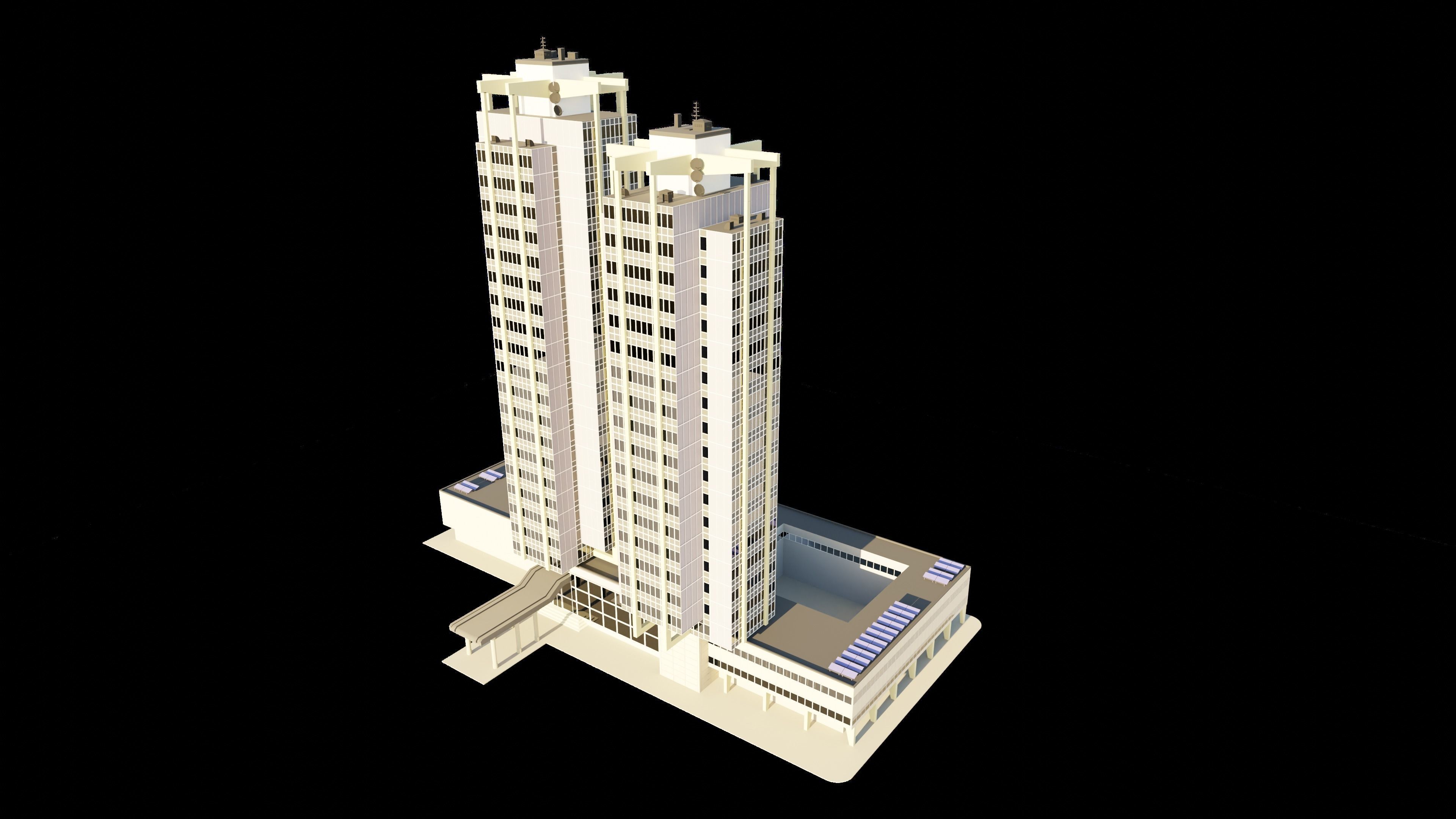 Eastern European Building 004 Low-poly 3D model_25
