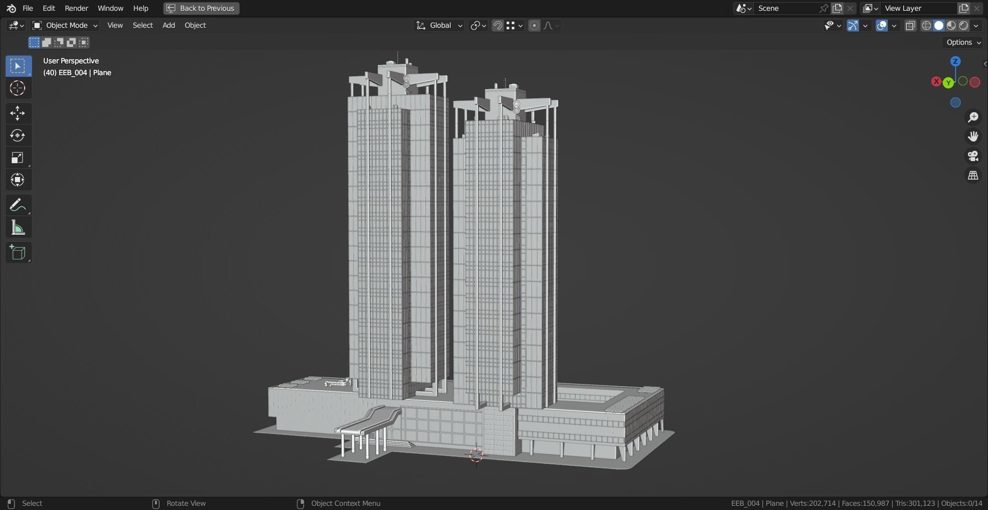 Eastern European Building 004 Low-poly 3D model_11