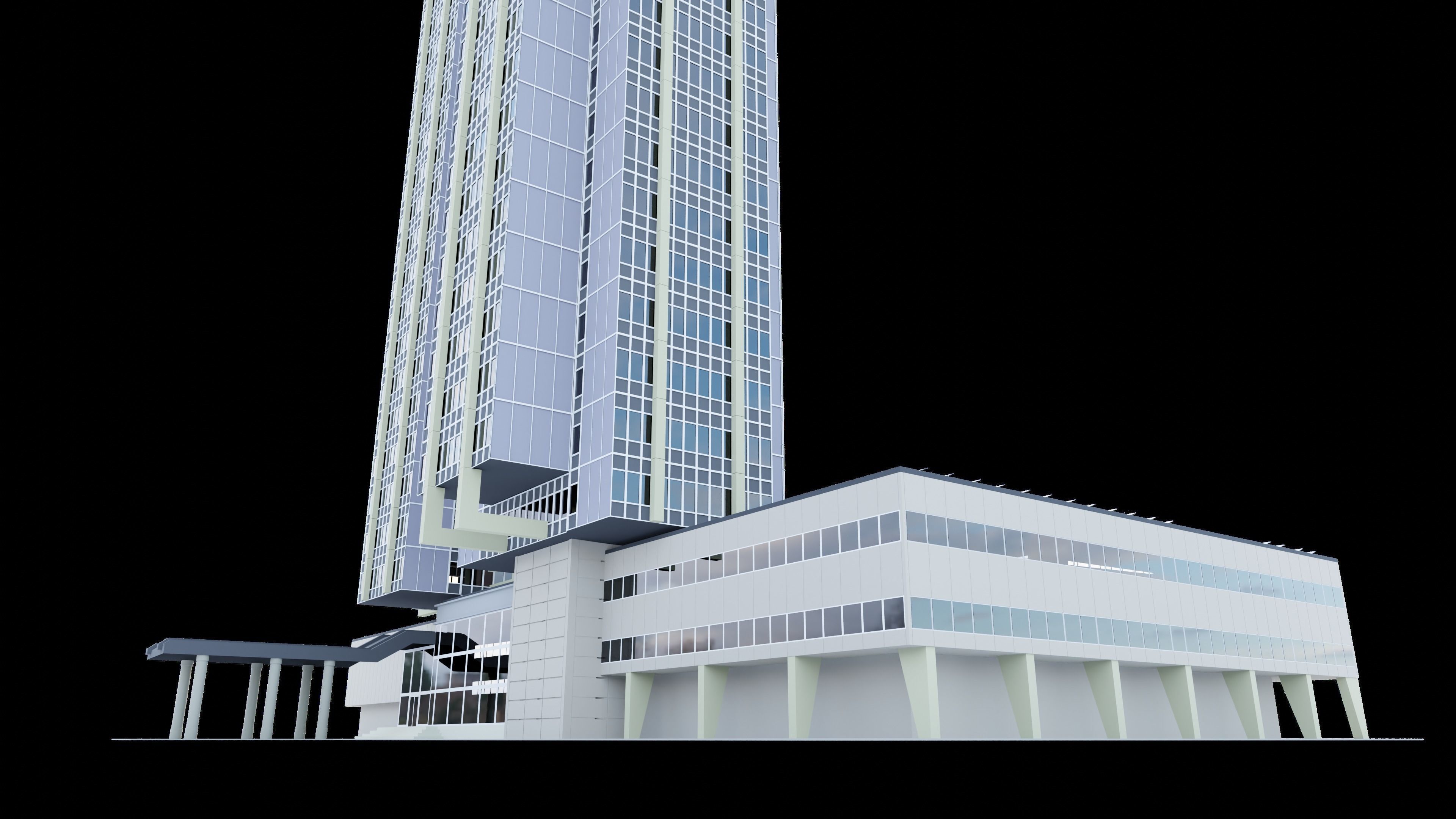 Eastern European Building 004 Low-poly 3D model_22