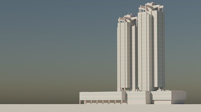 Eastern European Building 004 Low-poly 3D model 3