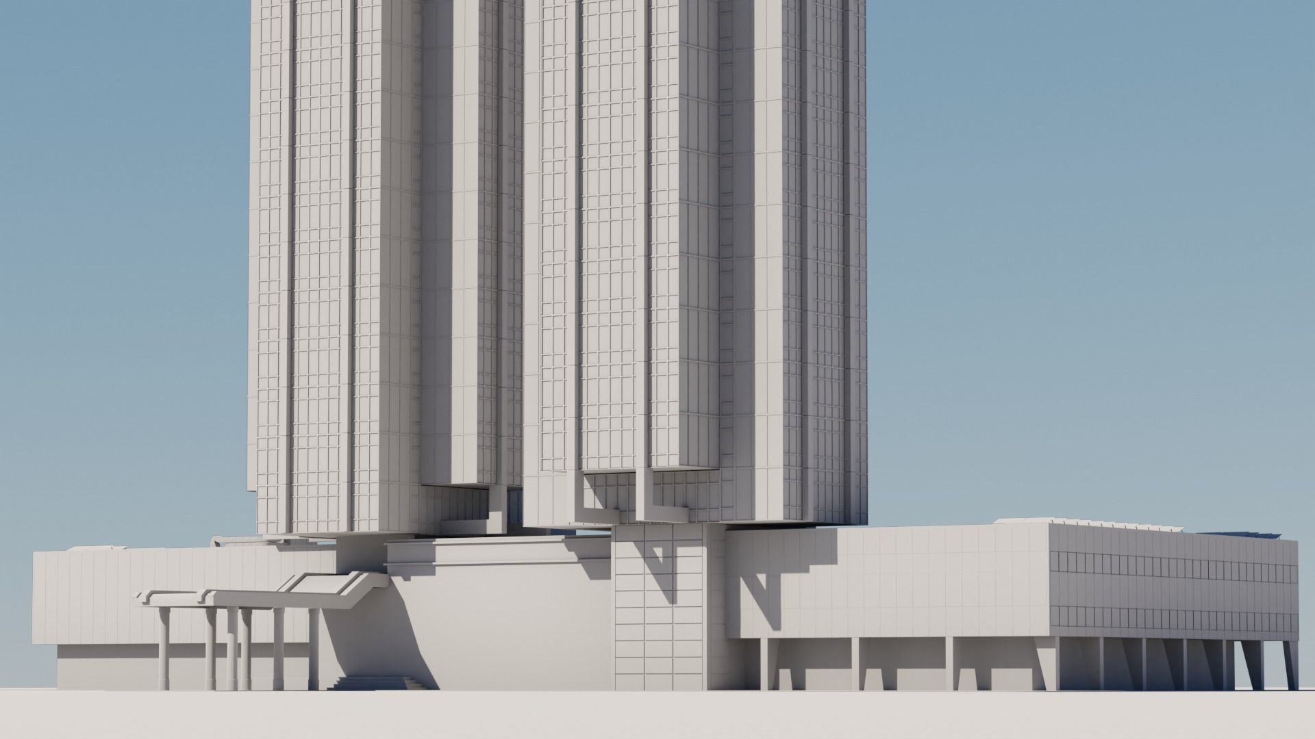 Eastern European Building 004 Low-poly 3D model_1
