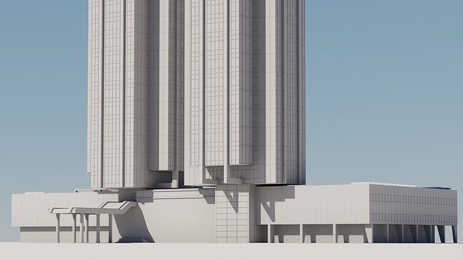 Eastern European Building 004 Low-poly 3D model 2