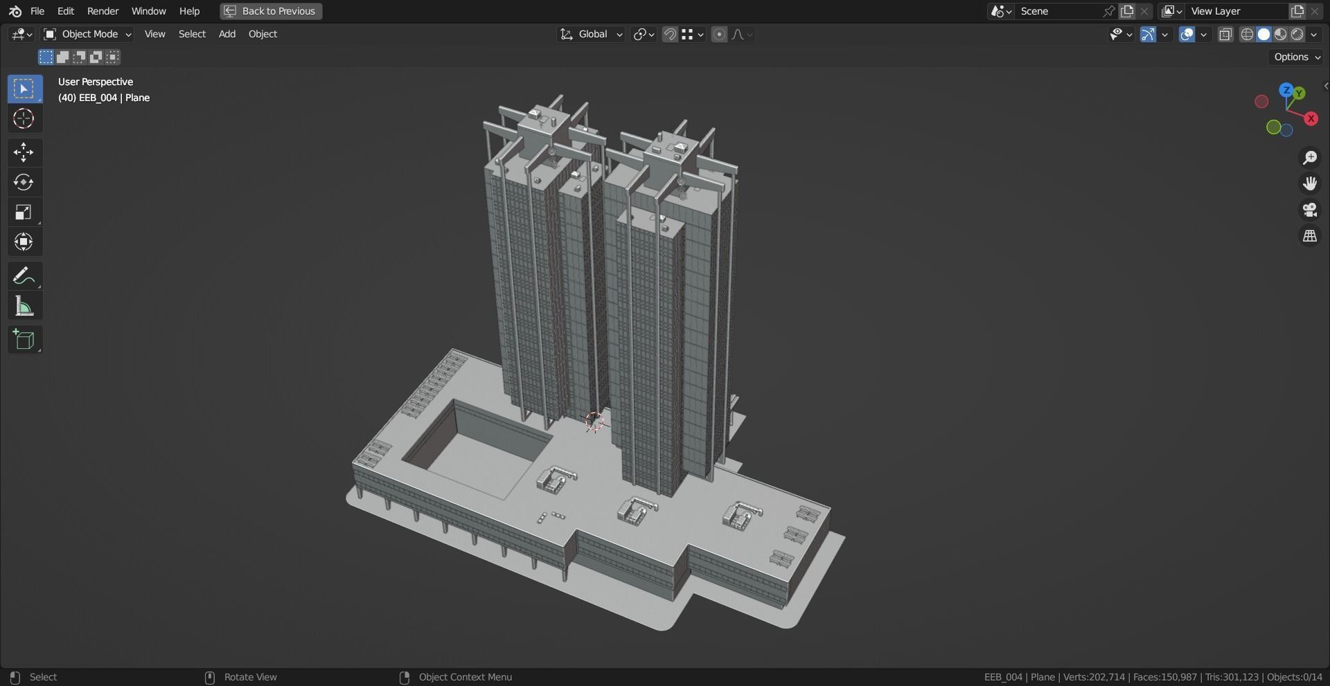 Eastern European Building 004 Low-poly 3D model_13