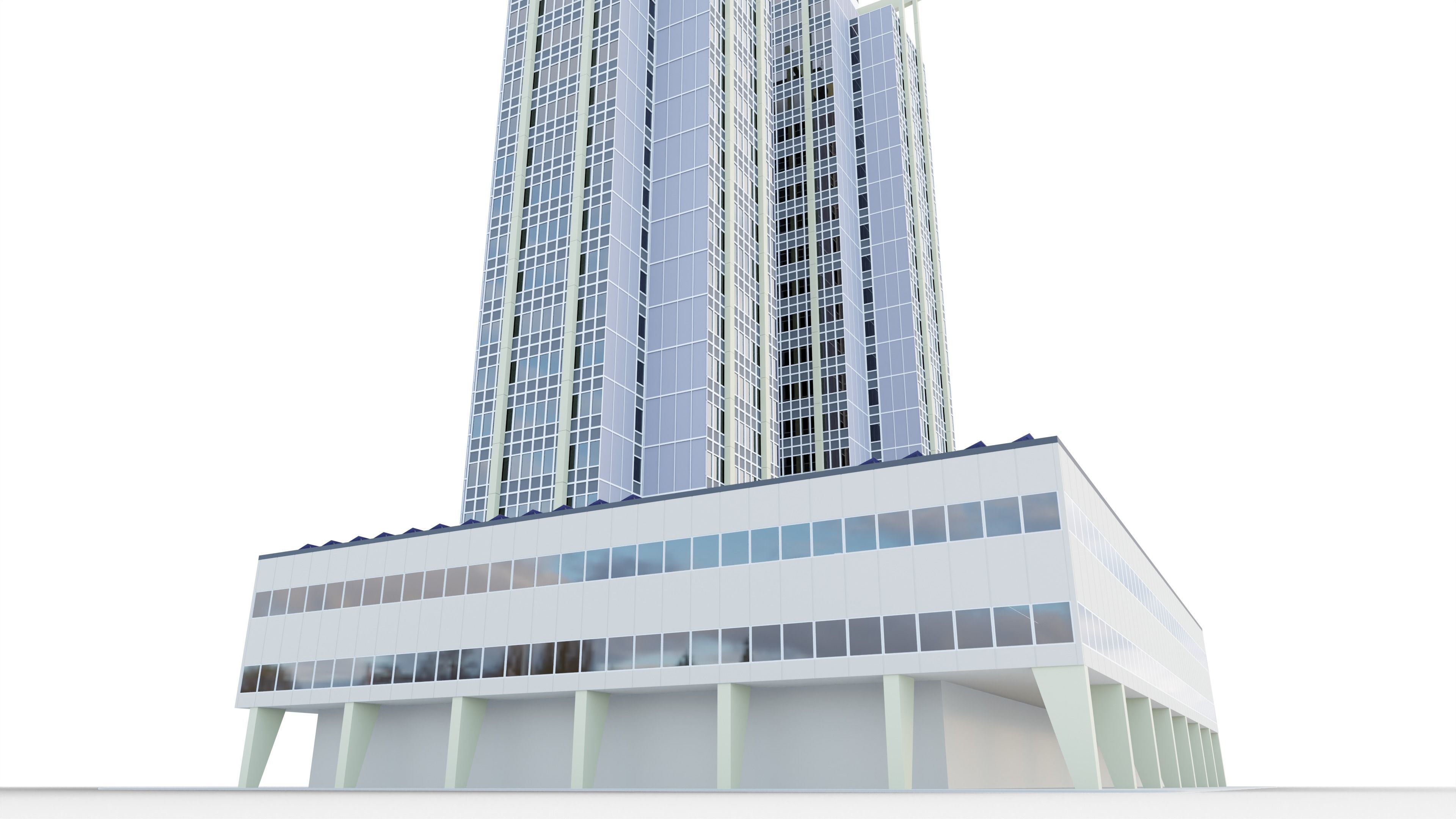 Eastern European Building 004 Low-poly 3D model_10