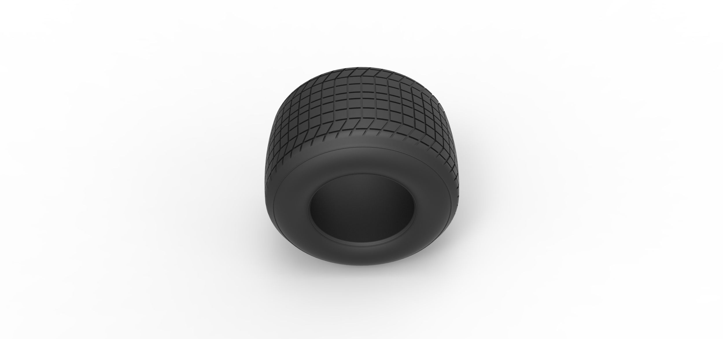 Dirt Sprint racing tire 3 Scale 1 to 25 3D print model_5