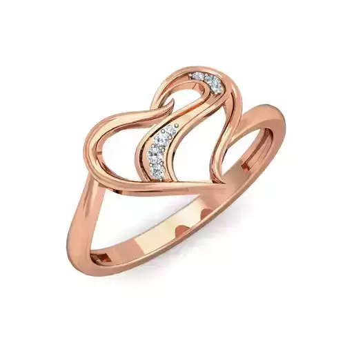 Heart Diamond Ring 3dm stl renders detail