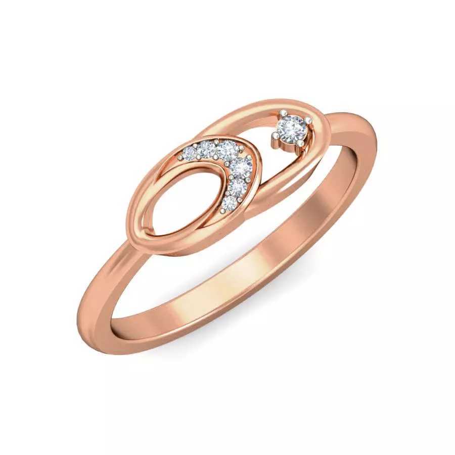 Women Diamond ring 3dm stl render detail 3D print model_0