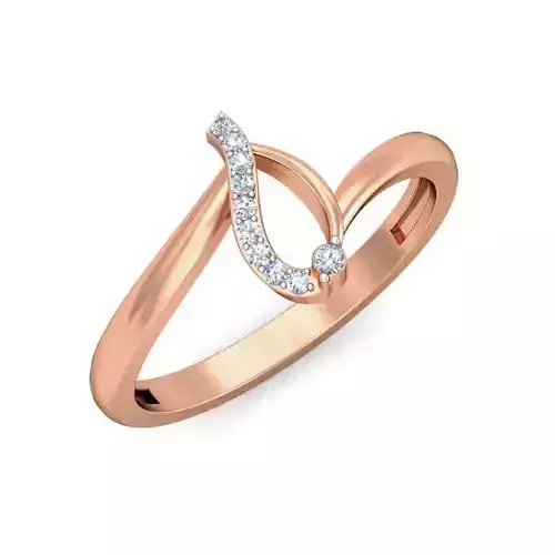Women Diamond ring 3dm stl render detail