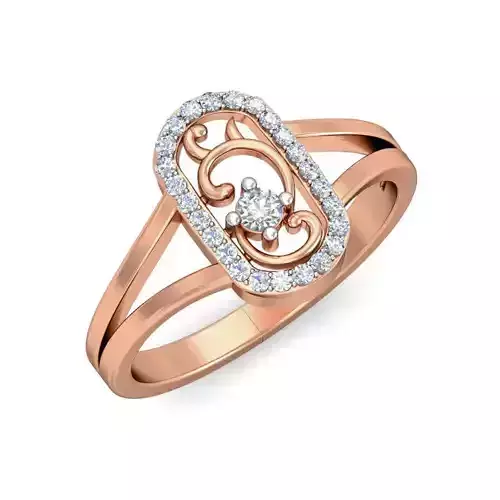 Women Diamond ring 3dm stl render detail